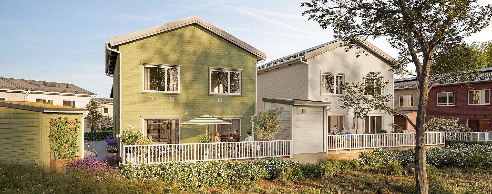 Visualisering på Villa Verde i grannskapet Fjärilshusen