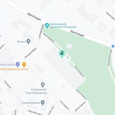 Karta på området där grannskapet Sjömärket planeras