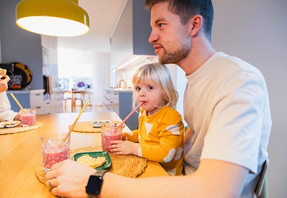 Matplats med rum för både familj och gäster