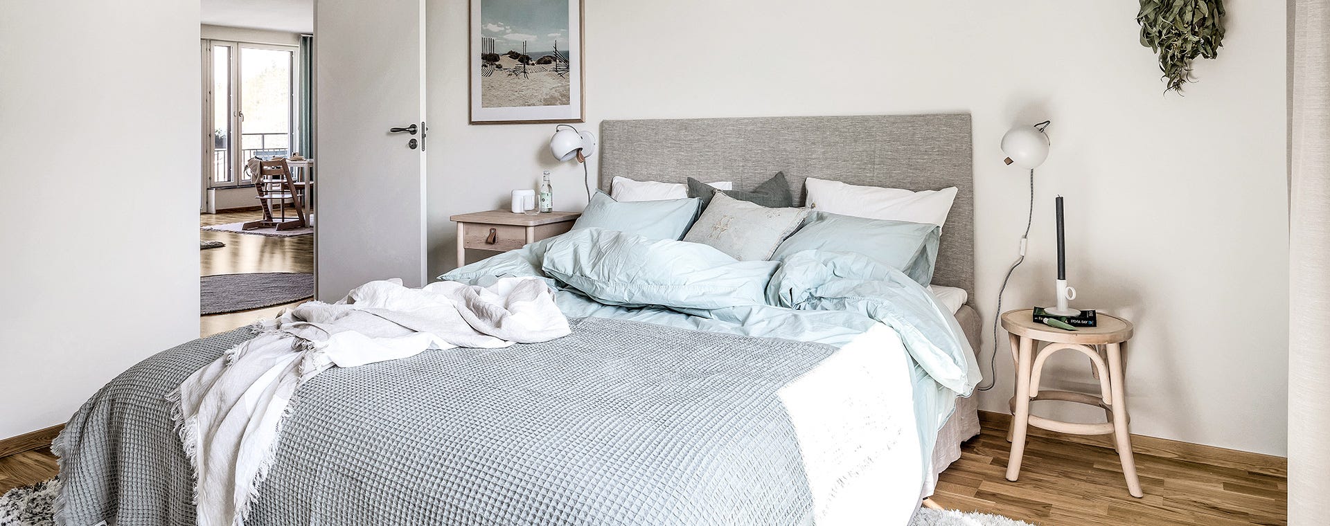 Fin bäddning skapar en härlig känsla i sovrummet