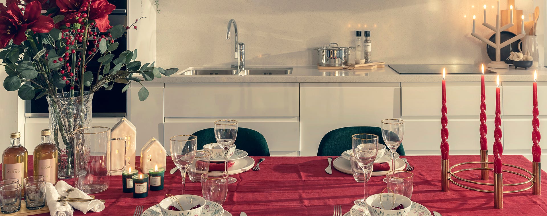 Elegant dukning med härlig julkänsla