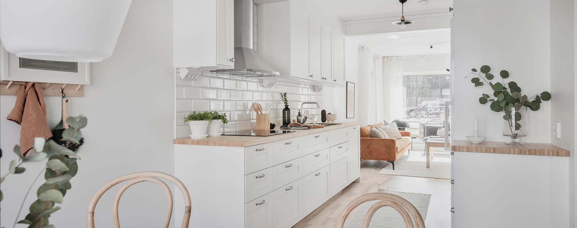 Nyproducerat hem - Modernt kök & vardagrsum