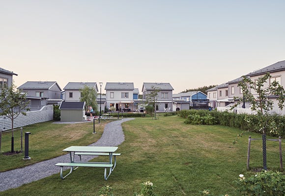 Radhus i området Ältadalen