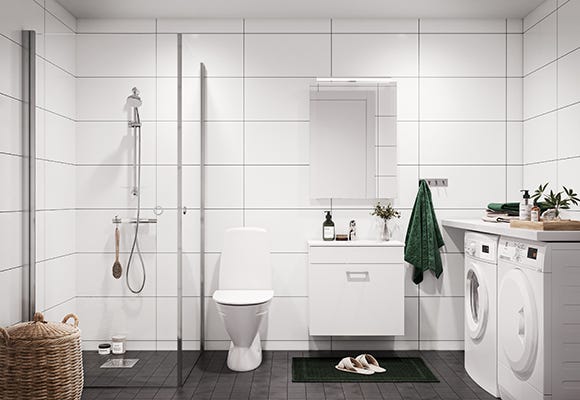 Visualisering av badrumsstil Bas