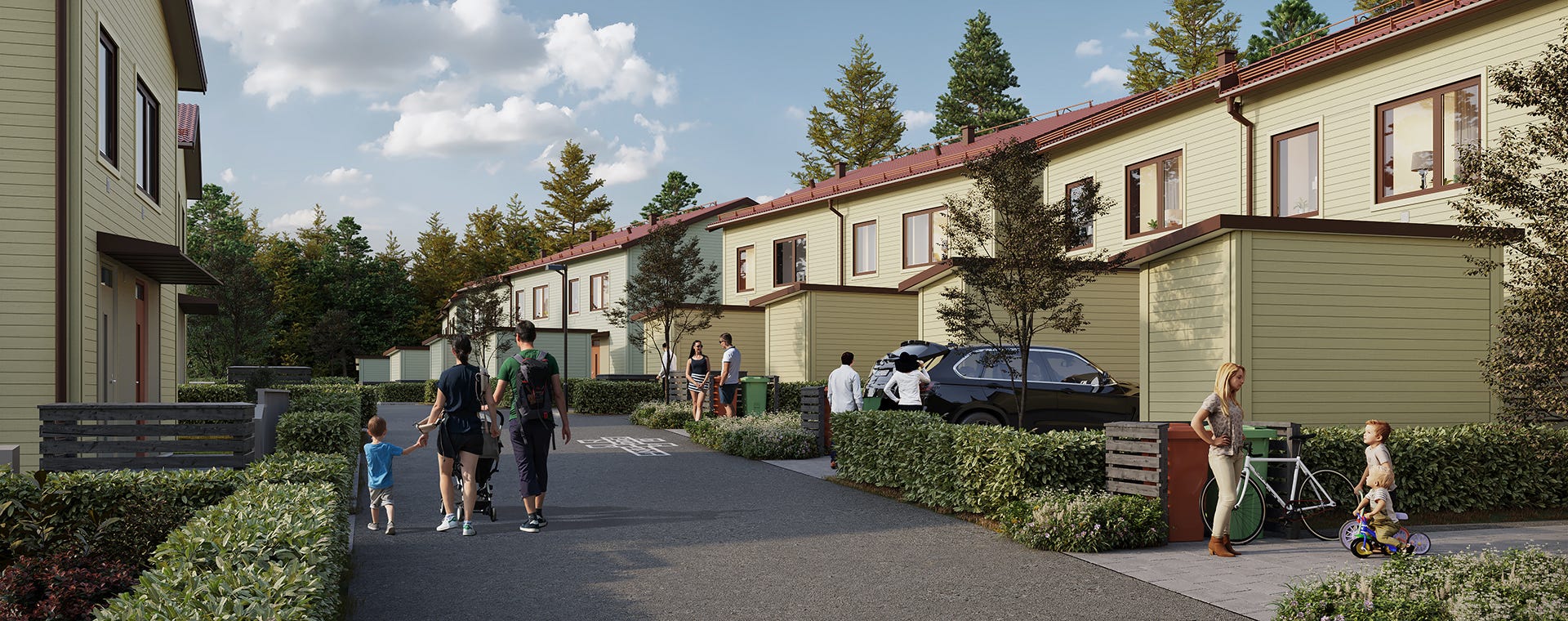 Visualisering över grannskapet Sigrids kulle