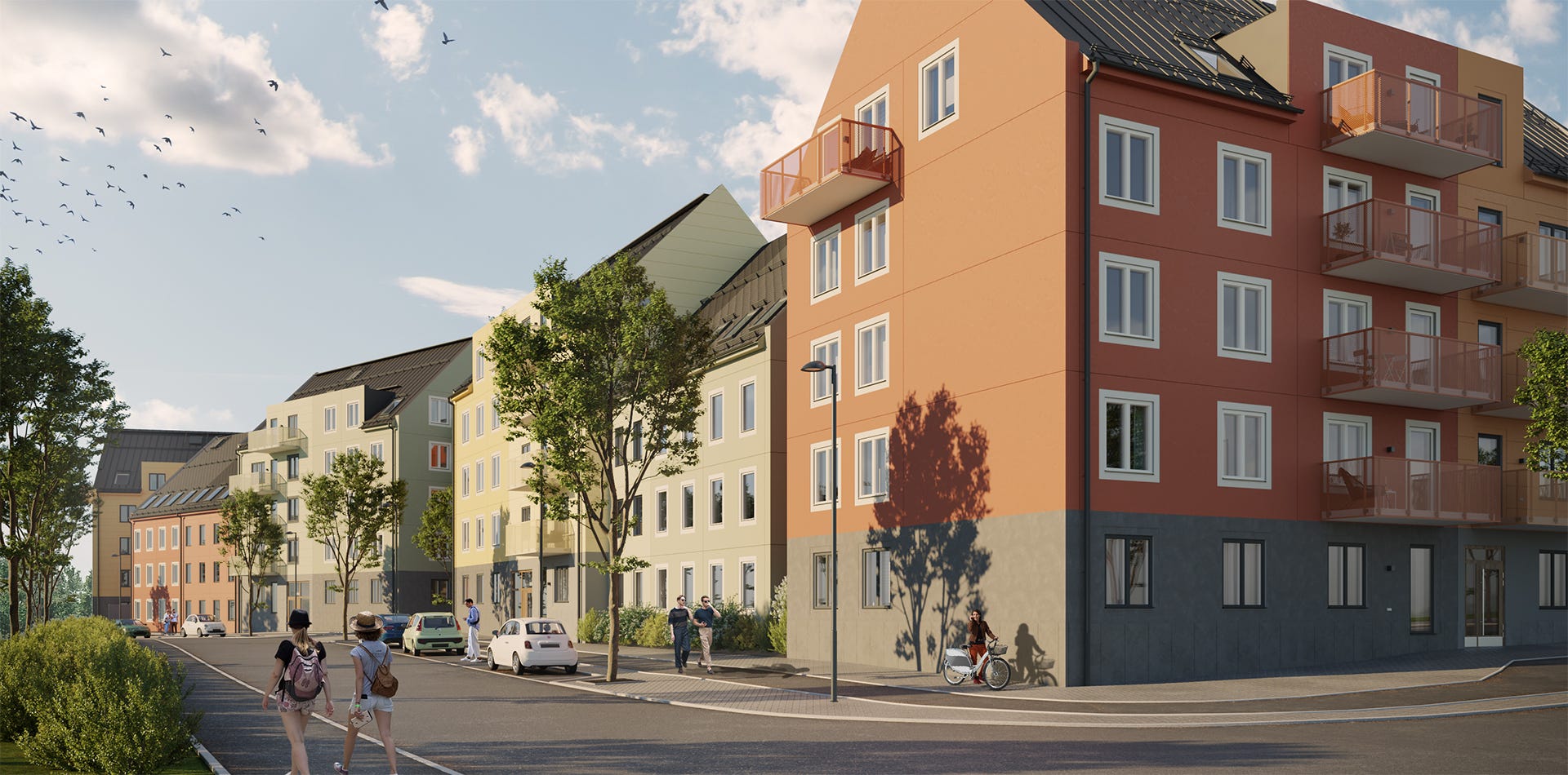 Våra hyresfastigheter - visualisering av husen i Eriks gränd