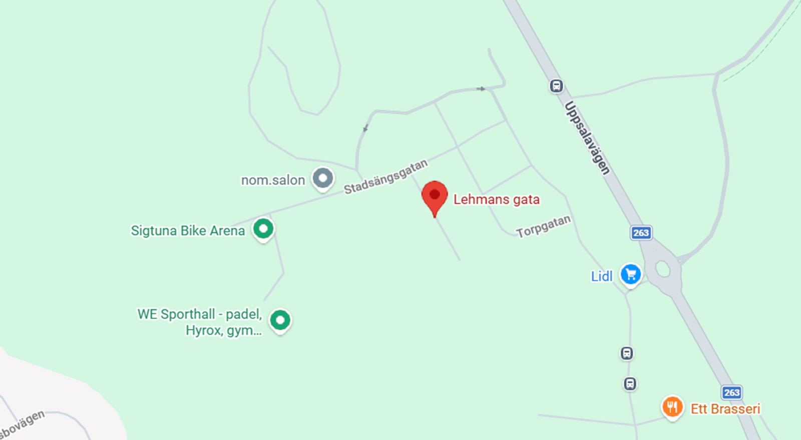 Kartbild som visar grannskapet Visthusen