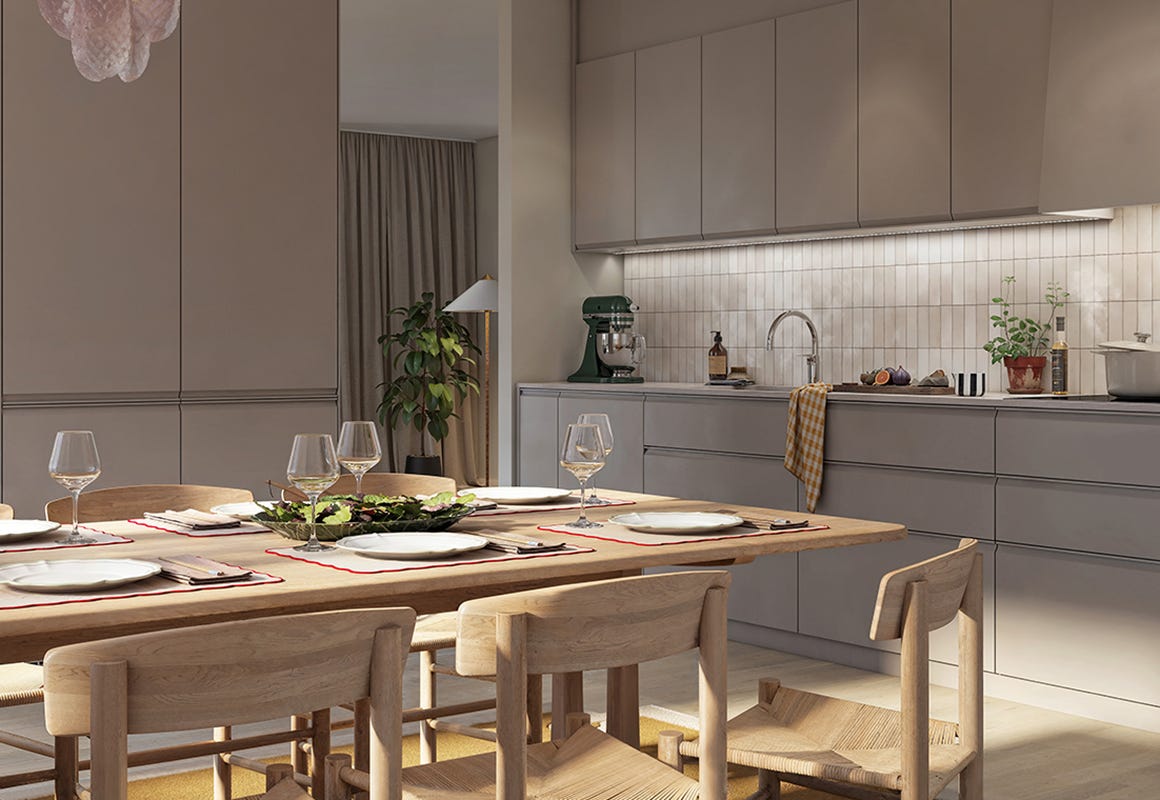 Visualisering av ett kök