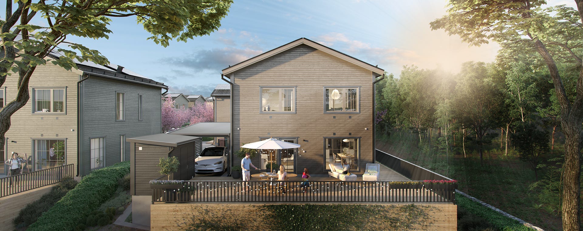 Nyproduktion Sörgården i Öjersjö (visualisering)