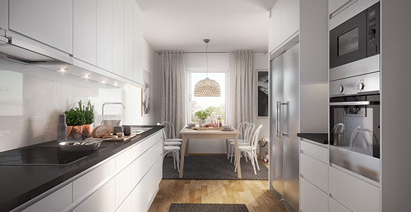 Visualisering av modernt kök 