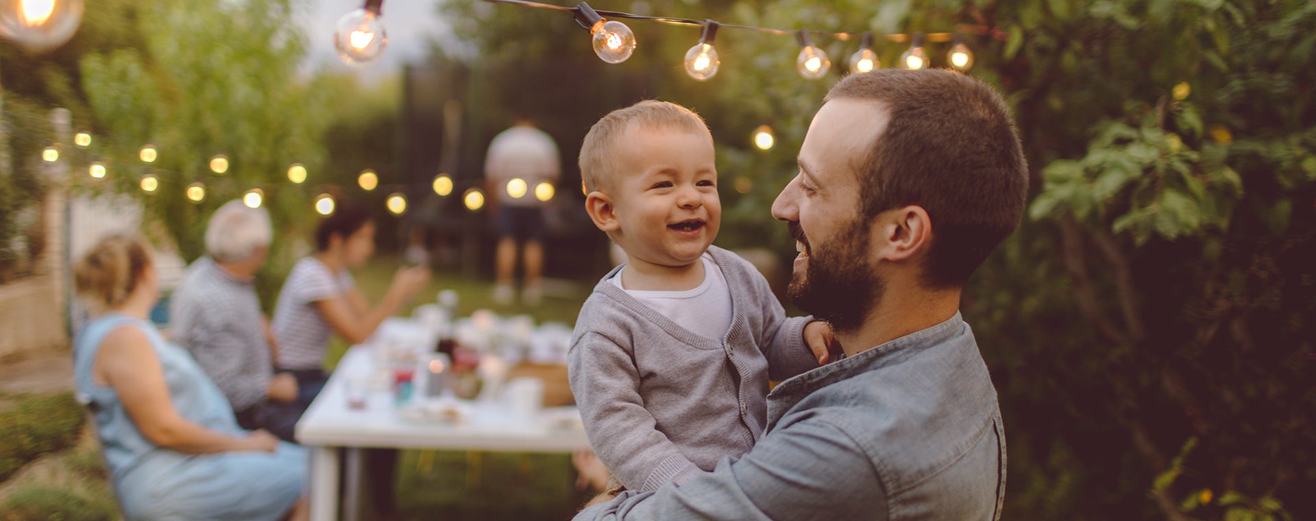 Picture of a father holding his son