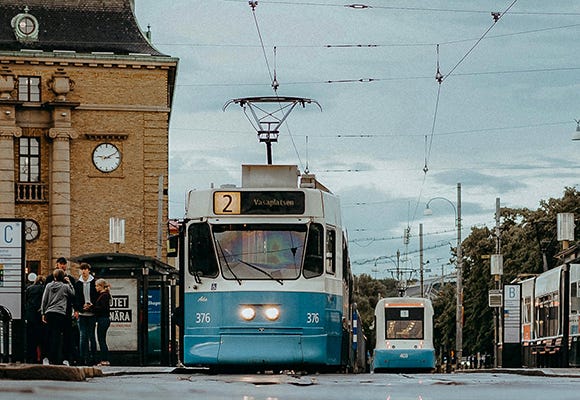 Bild på spårvagn i Göteborg