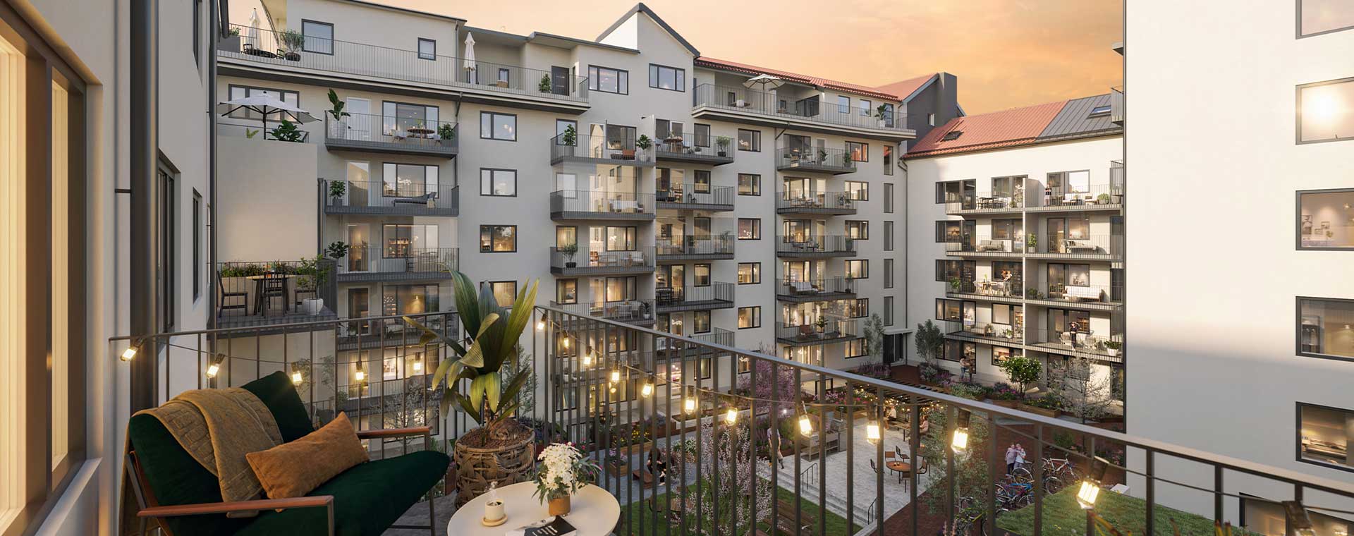 Nyproducerade lägenheter i Linköping (visualisering)