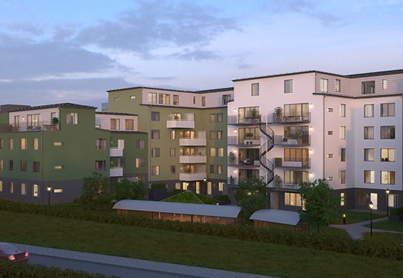 Nyproduktion Stockholm - Visualisering på grannskapet Malla i Sollentuna