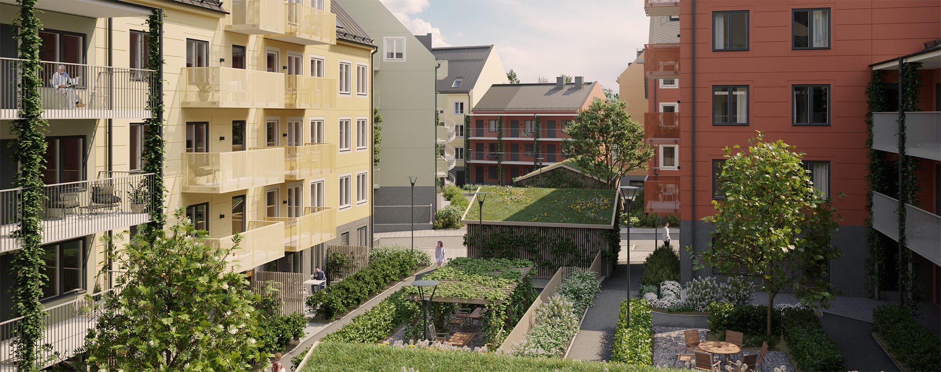 Nyproduktion Sigtuna - Grannskapet Eriks gränd (Visualisering)