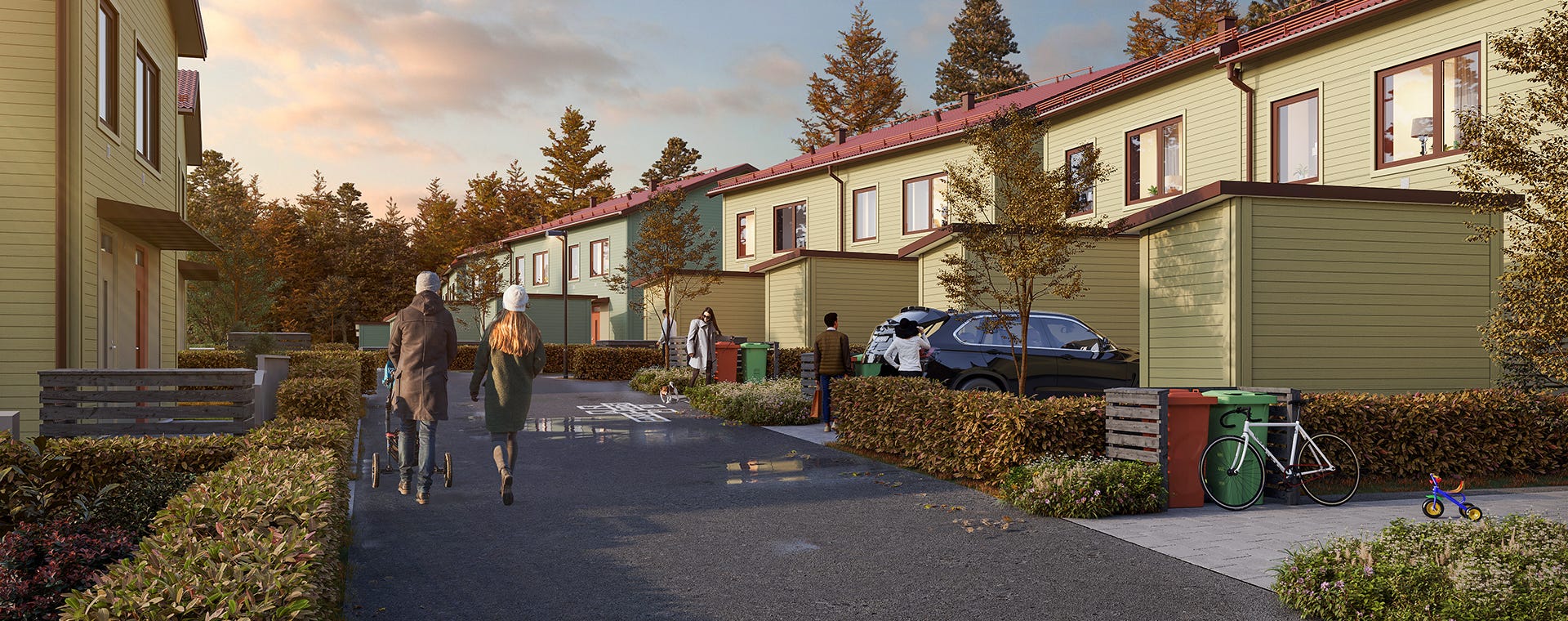 Visualisering över grannskapet Sigrids kulle