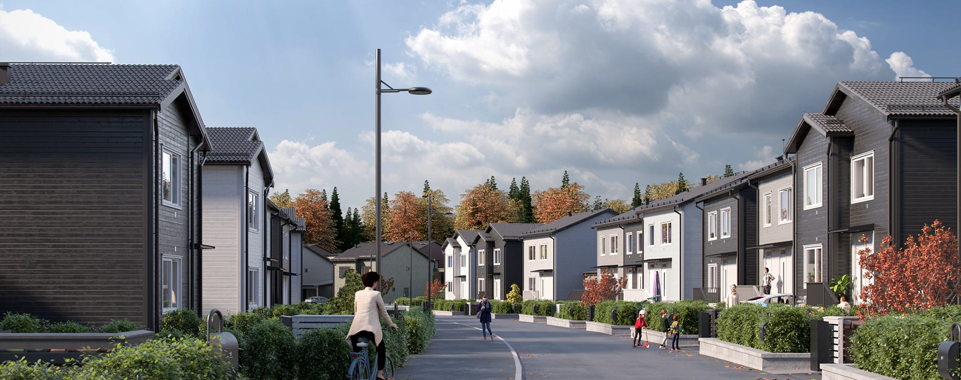 Visualisering av gatuvy i Nacka