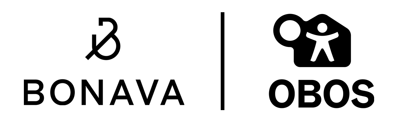 Logotyper för Bonava och OBOS