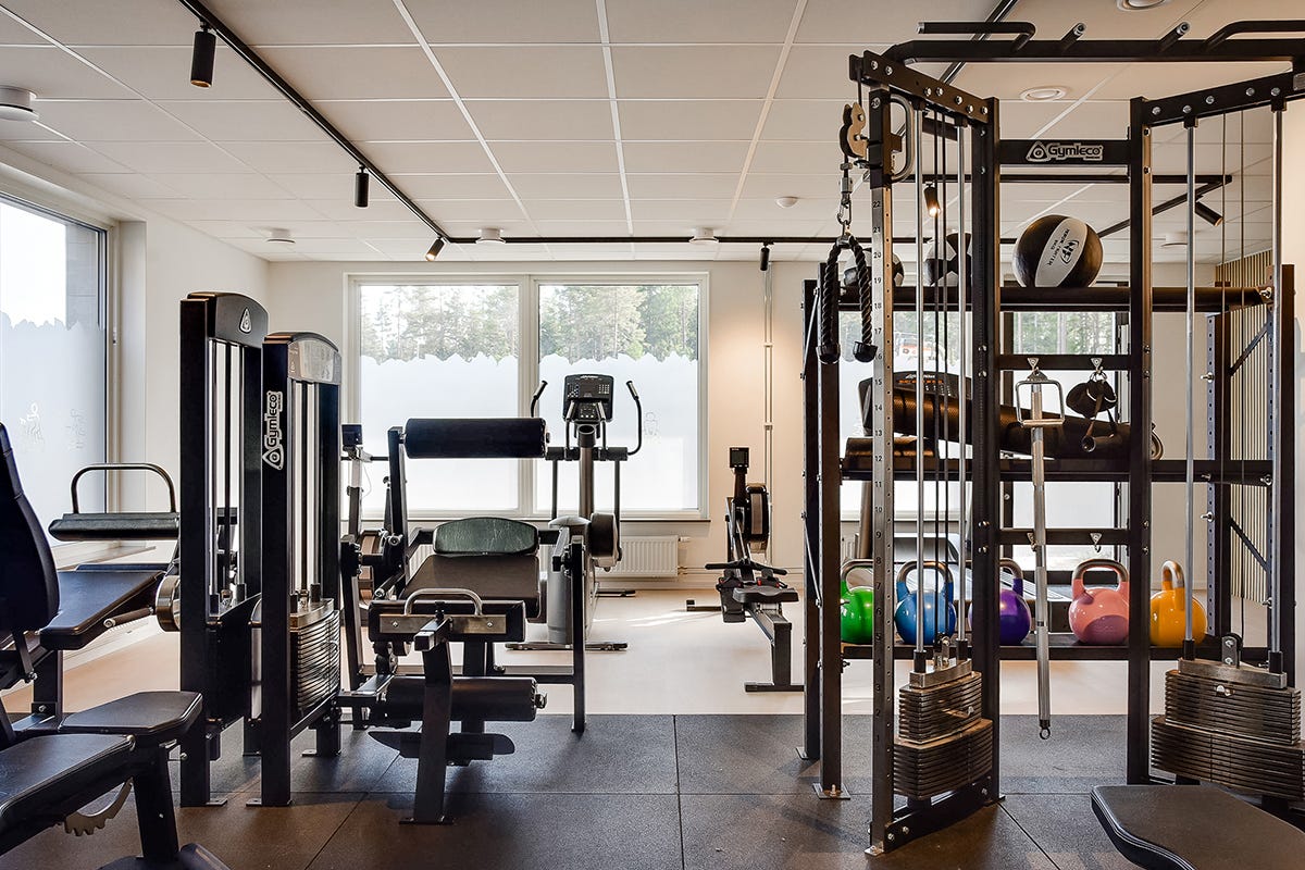 Foto på gymmet i grannskapet Glöd