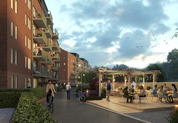 Visualisering på grannskapet Logementet i Kviberg